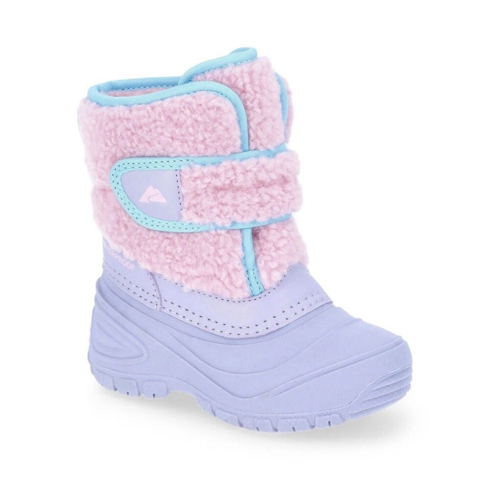 Ozark Trail Girls Snow Boots Pink Waterproof Winter Shoes Size 4 NEW Warm